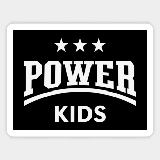 Power Kids (Children / Kiddies / Siblings / White) Magnet